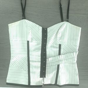 LAST CHANCE - BCBGMAXAZRIA Tuxedo Style Corset Top